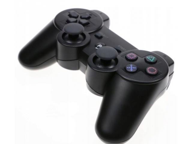 BLUETOOTH bezdrtov gamepad s vibracemi pro PS3, ern