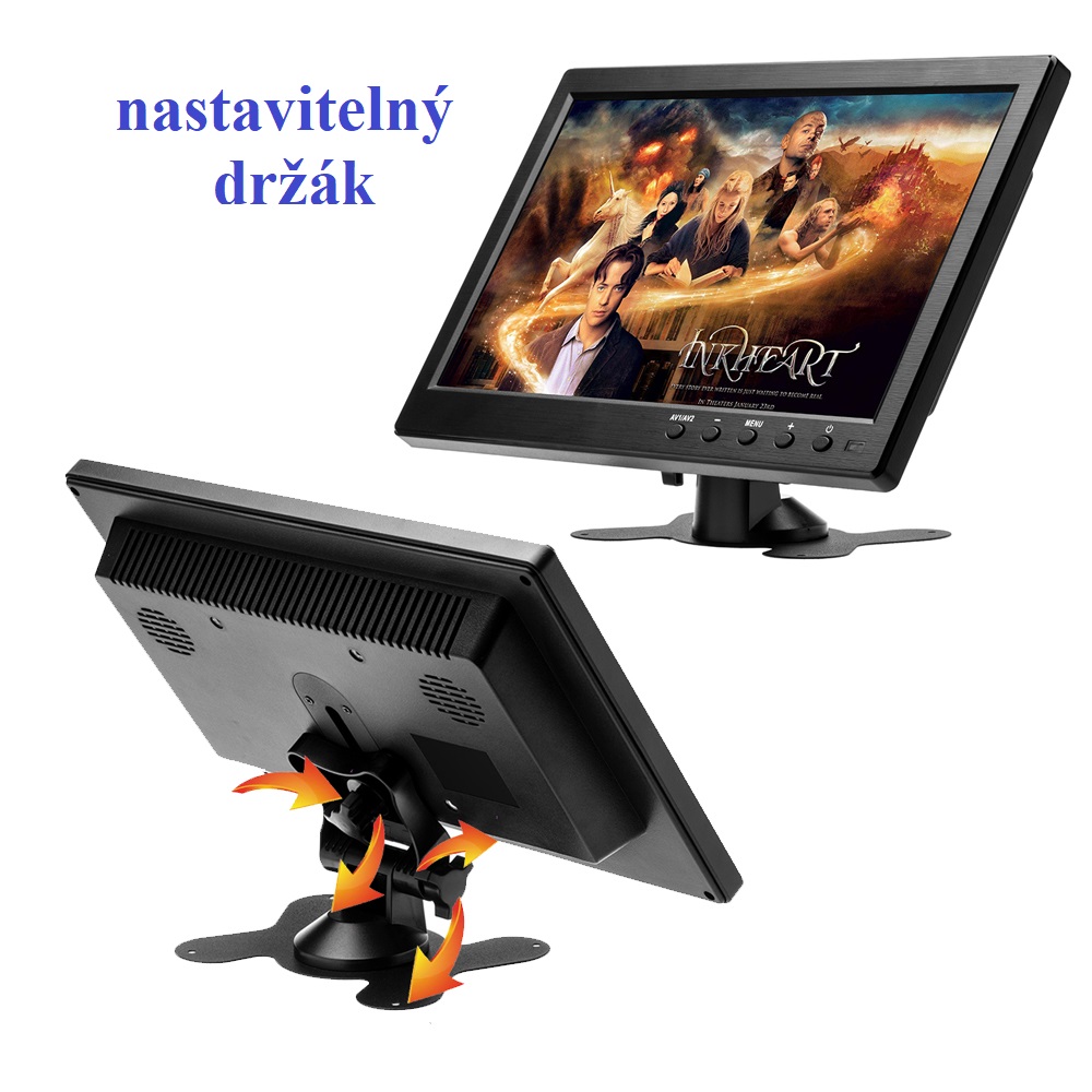 10,1" Full HD LCD monitor  univerzln displej pro auto, PC i domcnost