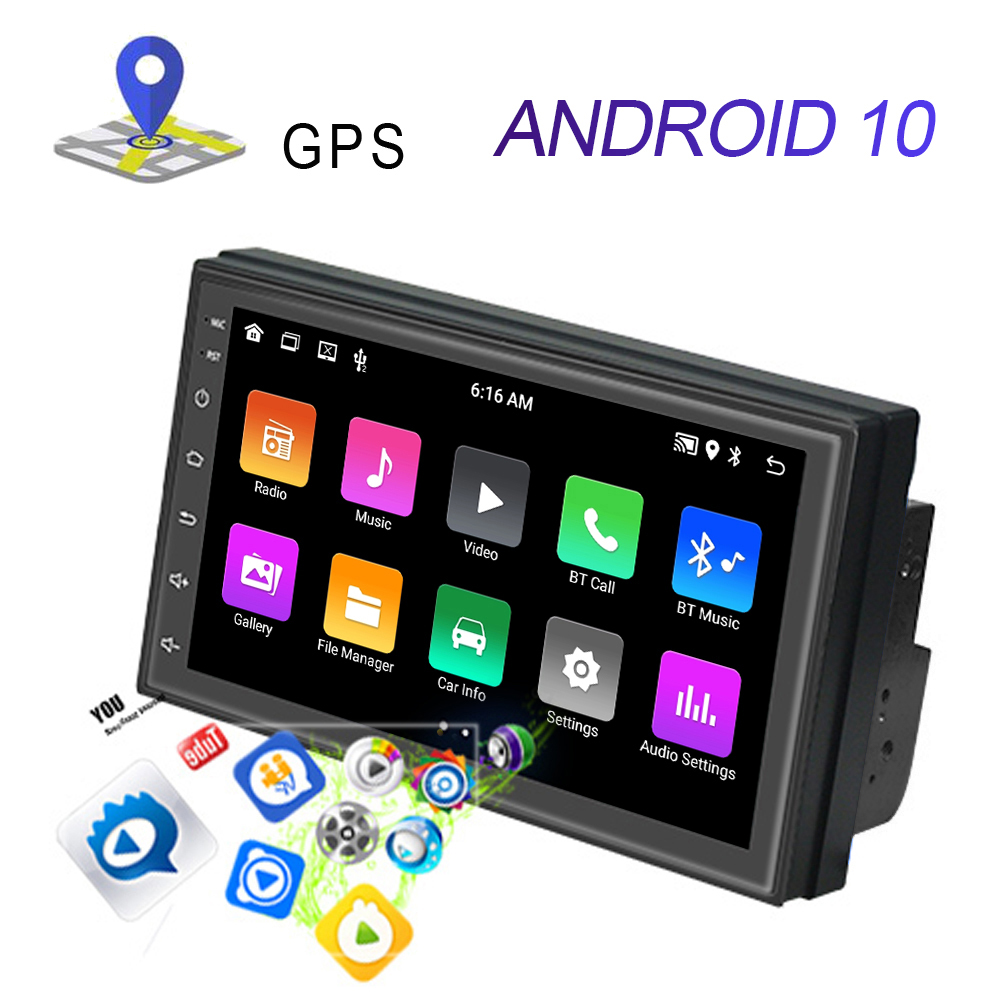 2 DIN Autordio A2749 Android 10, Pehrva s GPS WIFI BT FM Phone Link USB