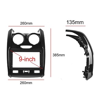 Reduk�n� r�me�ek pro autor�dio 9" + kabel� pro Renault Duster 2015-2018 