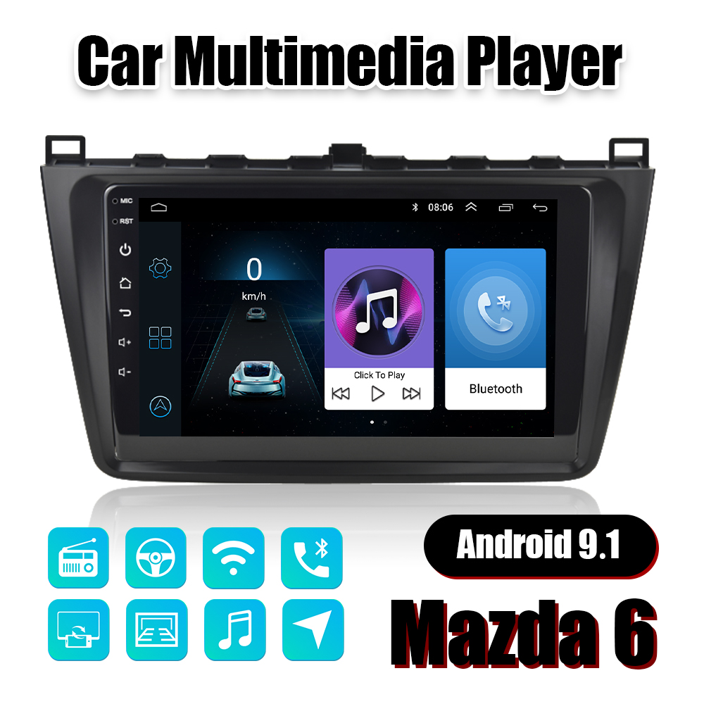 Autoradio 9" Q3495 Android 9.1, podpora BT GPS WiFi pro Mazda 6