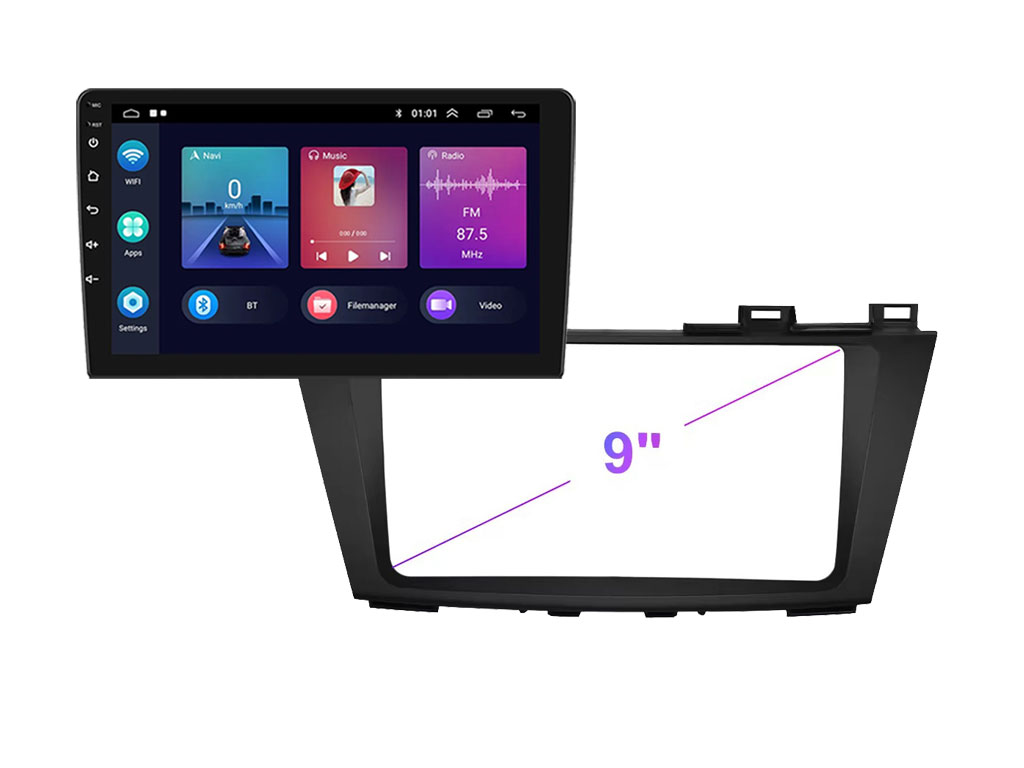 2DIN Autordio 9" LCD A3018 Android 11 s rmekem  A7300 pro Mazda 5 (2011-2013)