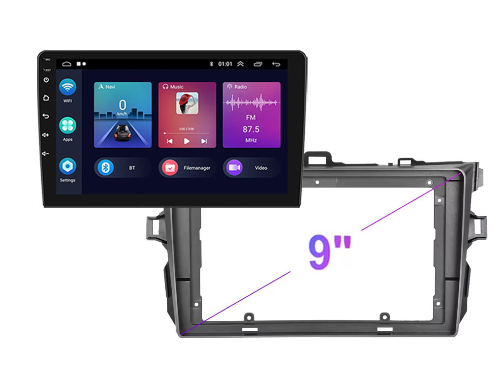 2DIN Autordio 9" LCD A3018 Android 11 s rmekem A7278 pro Toyota Corolla 2009-2013