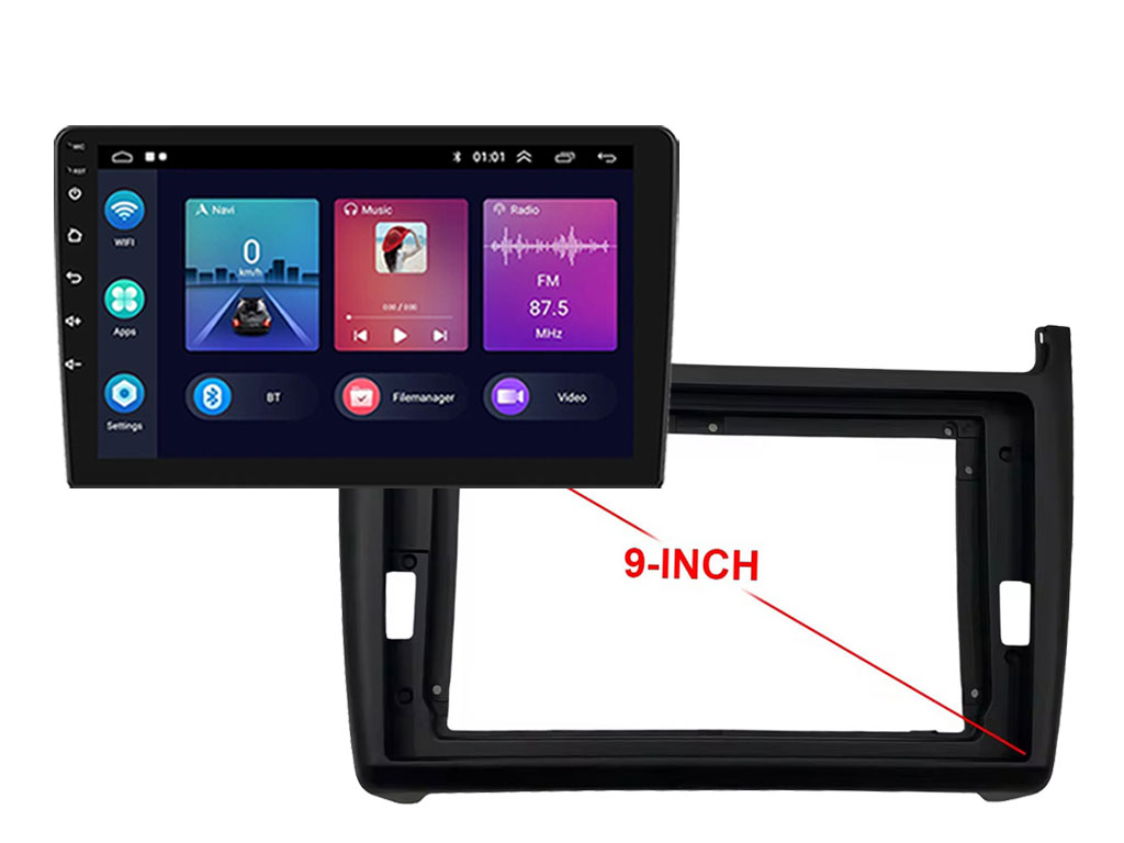 2DIN Autordio 9" LCD A3018 Android 11 s rmekem A7087 pro Volkswagen Polo 2011-2016