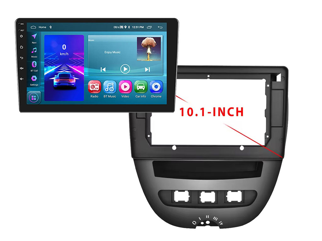 2DIN Autordio 10,1" LCD A3196 Android 13 s rmekem A7281 pro Toyota, Peugeot, Citroen