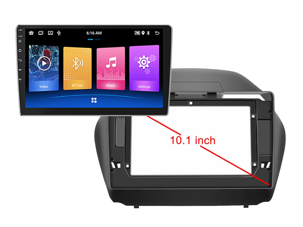 2DIN Autordio 10" LCD A2752 Android 10 s rmekem A7146 pro Hyundai IX35 2010-2015 (matn ern) 