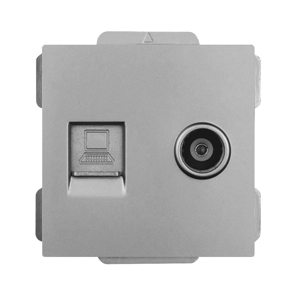 Modul MDNRJ45+TV Z�suvka RJ45+TV plast �ed� do r�me�ku