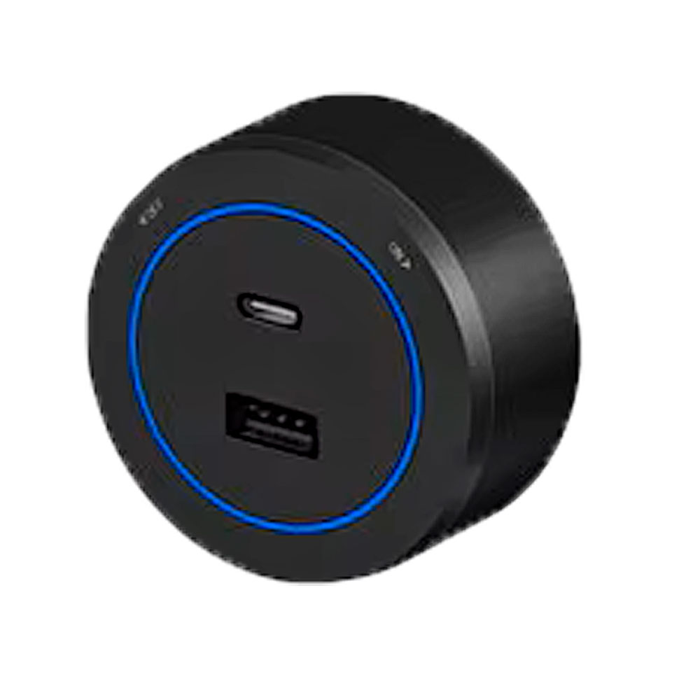 VoltLine z�suvkov� modul USB+USB-C �ern� (68x30mm) pro n�st�nn� li�ty