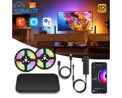 Sada okoln�ho osv�tlen� Tuya Wifi Smart TV 4K HDMI Sync LED podsv�cen� obrazovky PC osv�tlovac� p�s s podporou Alexa Google Assistant - 2680 K�