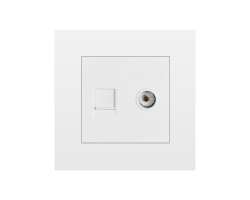 Zsuvka RJ45+TV vetn rmeku, plast bl - 190 K