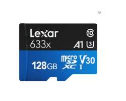 Micro SDXC Card 128GB V30 A1 100MB/s LEXAR - 540 K�