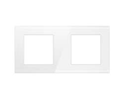 SRAN b�l� sklo �irok� r�me�ek pro 2 moduly - 60 K�