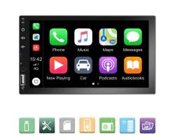 2DIN Autordio 7" Touch Screen, Q3161, Carplay, Android Auto, MP5, FM USB BT - 1490 K