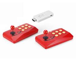 32bit HD Retro Video TV Hern� konzole bezdr�tov� 2,4G ark�dov� hern� automat - 1744 her - 1290 K�