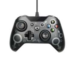 Kabelov� hern� ovlada� (gamepad) pro PC v designu Xbox - �ern� - 280 K�