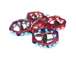 RC Minidron LH-X91 "Spider" s Gesto Ovldnm a Nramkovm Ovladaem | Snma Pekek | LED Osvtlen | Dron pro Zatenky - erven - 930 K