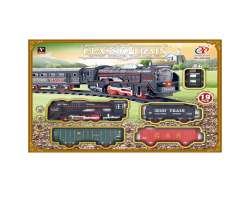 Klasick� �ern� Vl��ek JHX3306 na Baterie s Vag�ny a Kolejemi (19 D�l�) - 120 K�