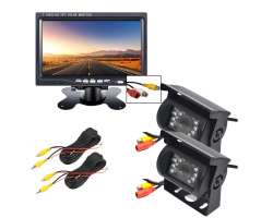 Parkovac systm TRUCK, 2ks R0030P 18IR LED AV CINCH kamery s 7" LCD displejem na palubku - 2690 K