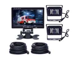 Parkovac� syst�m TRUCK F0505C1-AHD, 2x 18IR LED kamera s 7" LCD displejem na palubku - 2398 K�