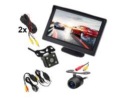 Parkovac� set pro p�evoz kon� LCD 5 + kamera 4 LED + p�edn� kamera+ wifi video transmitter 2,4 GHz - 1466 K�