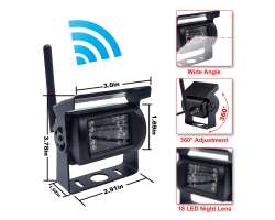 Parkovac� kamera P�edn� 2510MHz pro WiFi 12/24V TRUCK set - 1090 K�