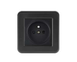 UNIC Elektrick� z�suvka 230V �ern� plast - 83 K�