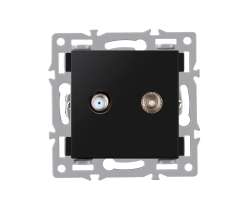 UNIC modul z�suvka SAT+TV �ern� pro r�me�ek 82mm - 159 K�