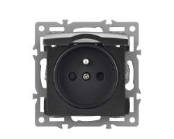 UNIC modul zsuvka MDZ230VIP44 16A s krytem ern pro rmeek 82mm - 79 K