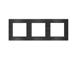 UNIC R�me�ek 224mm pro 3 moduly, slitina hlin�ku �ern� - 228 K�