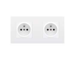 SRAN Elektrick dvojzsuvka 2x230V v rmeku 172mm, plast bl - 157 K