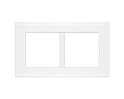 SRAN b�l� sklo R�me�ek pro 2 moduly  - 50 K�