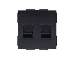 modul zsuvka 2xRJ45 plast ern do rmeku - 88 K