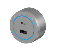 VoltLine z�suvkov� modul USB+USB-C �ed� (68x30mm) pro n�st�nn� li�ty - 288 K�