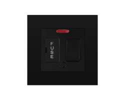 SRAN Pojistkov spna s kontrolkou 13A vetn rmeku, plast ern - 98 K