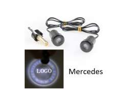 LED logo MERCEDES UNI 2 ks uvítacích světel do dveří - 150 Kč