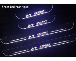 4x LED dynamické prahové lišty přední i zadní bílé Audi A7 - 2998 Kč