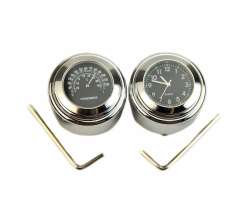 sada CHOPPER hodiny + teplomr na dtka motocyklu ern - 299 K