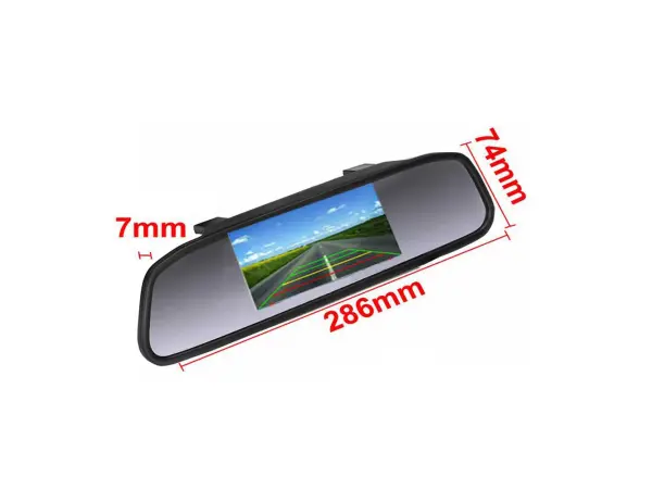 lcd monitor 4,3" ve zpetnem zrcatku p0082 