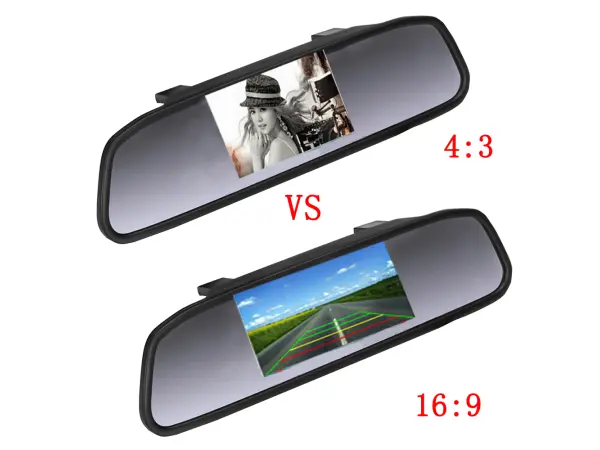 lcd monitor 4,3" ve zpetnem zrcatku p0082 