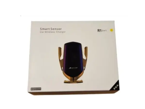 samootviraci bezdratova qi nabijecka / drzak do auta s automatickym uchopenim telefonu r1  silver