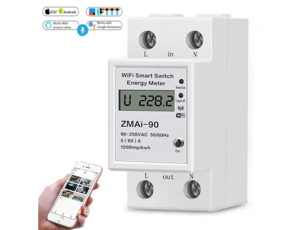 tuya smart life app jednofazovy wifi meric spotreby energie pst-zmai-90 na din listu tuya