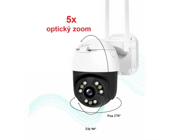 5x opticky zoom wifi ptz otocna ip kamera xm-552 5mpx  s aplikaci v cestine