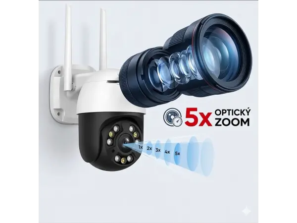 5x opticky zoom wifi ptz otocna ip kamera xm-552 5mpx  s aplikaci v cestine