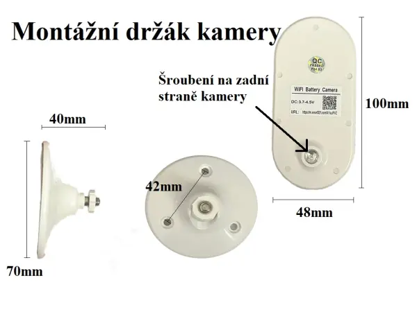 wifi p2p ip kamera tuya pst-sdw-2-s 2mpx 2ks baterie se solarnim panelem