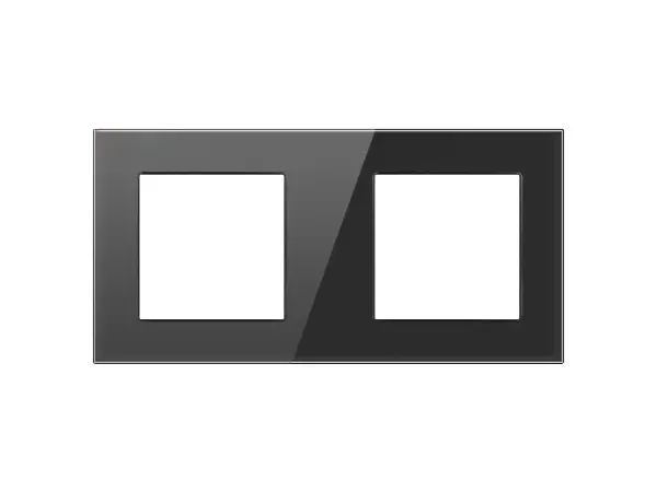 sran cerne sklo siroky ramecek pro 2 moduly