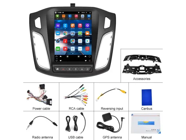 autoradio 9,7" q3588 android 13, 2+64gb 2din pro ford focus 2012-2015