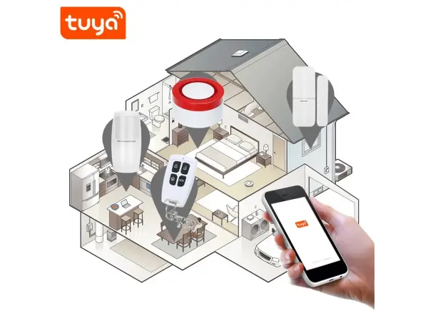 wifi chytry domovni bezdratovy alarm pst-h1 s vykonnou sirenou  pro android,ios