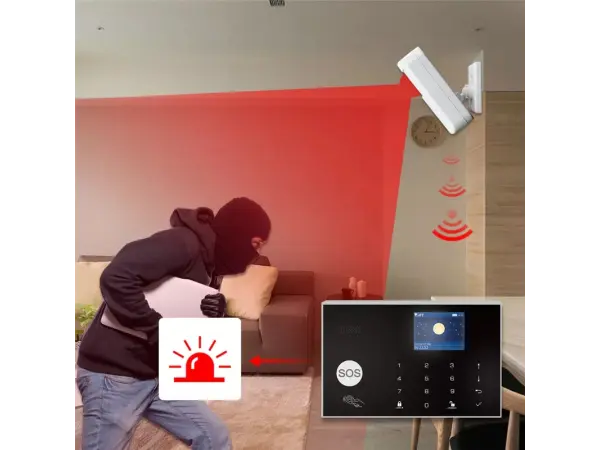 wi-fi/4g alarm system tuya zx-g30 black pro android,ios