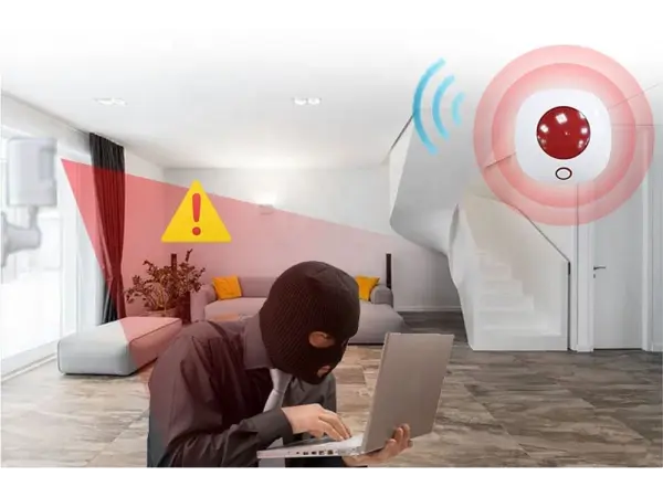 wifi chytry domovni bezdratovy alarm sn11 tuya  s vykonnou sirenou pro android,ios