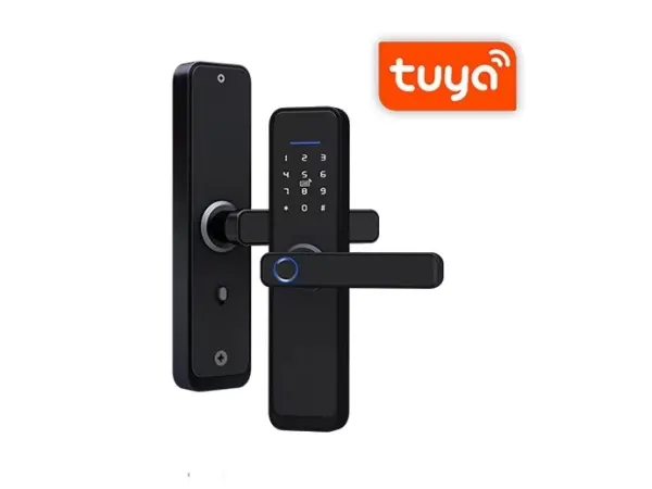 wifi inteligentni zamek tuya pst-x5 s klavesnici a otiskem prstu + zamek 5050, android/ios